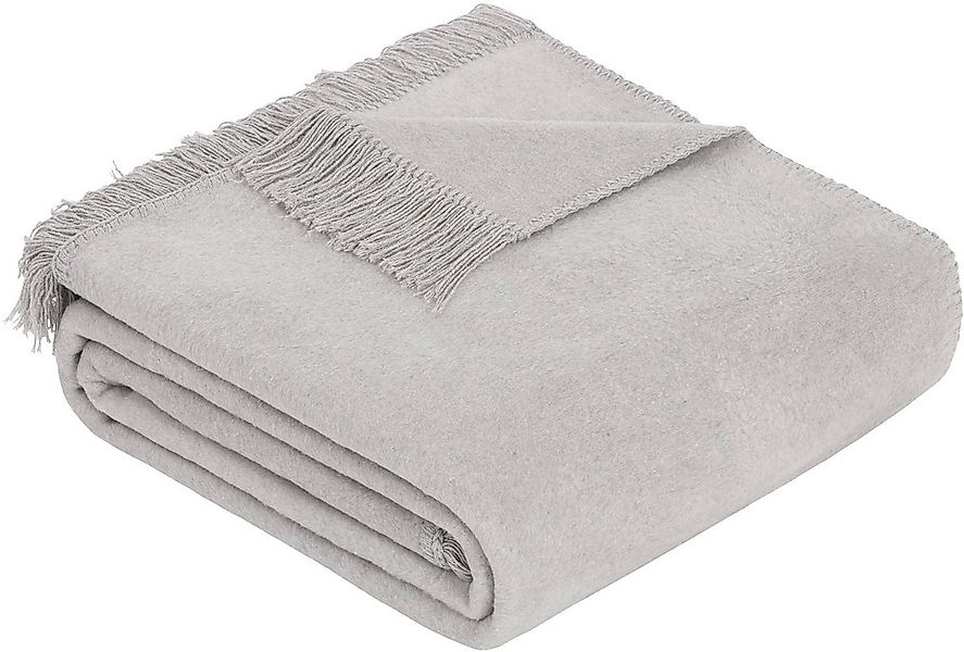 Wohndecke Uni Decke Luxus 2, IBENA, mit Fransen günstig online kaufen