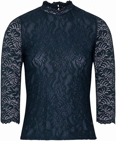 Spieth & Wensky T-Shirt SPIETH & WENSKY Spitzen Shirt Amberg marine in raff günstig online kaufen