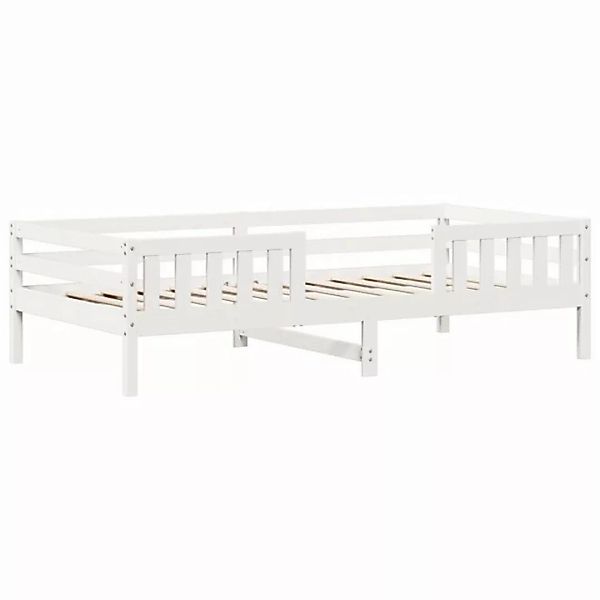 vidaXL Bett Massivholzbett Weiß 100x200 cm Kiefer günstig online kaufen