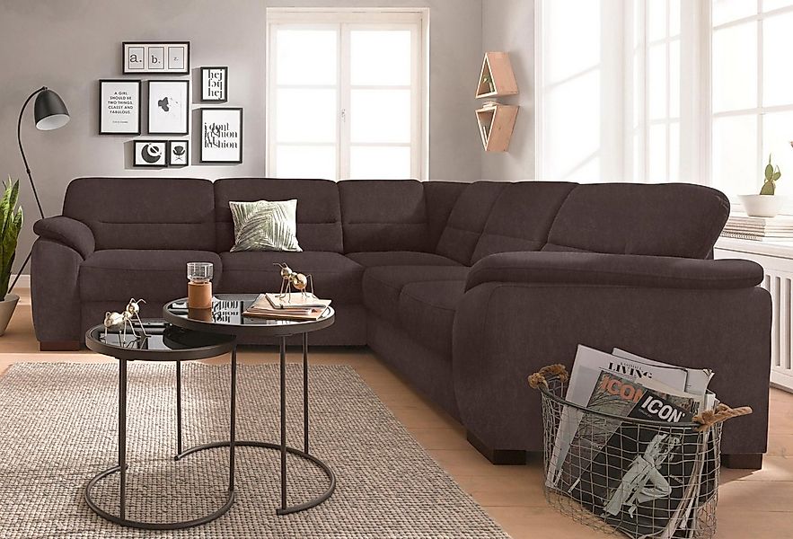 sit&more Ecksofa Montego L-Form, B: 256cm, wahlweise mit Bettfunktion und S günstig online kaufen