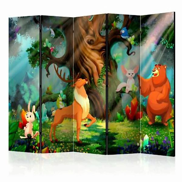 artgeist Paravent Bear and Friends II [Room Dividers] mehrfarbig Gr. 225 x günstig online kaufen