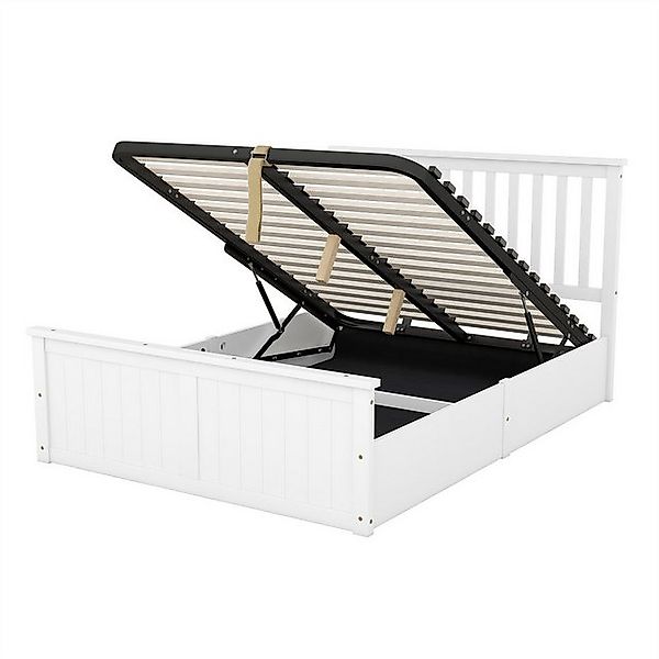 autolock Holzbett Holzbett Doppelbett mit Lattenrost und Stauraum,einfache günstig online kaufen