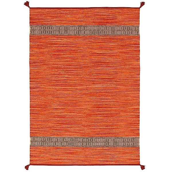 Pergamon Wollteppich Natur Baumwolle Teppich Kelim günstig online kaufen