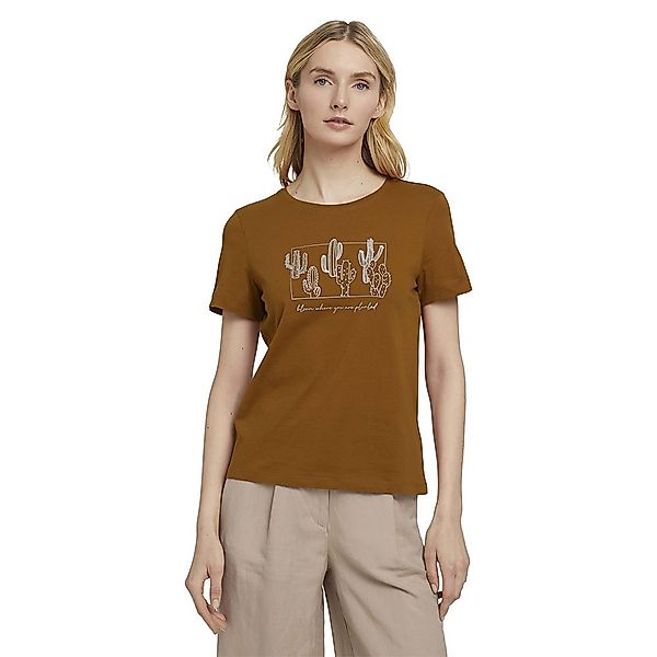 Tom Tailor Langarm T-shirt M Caramel Brown günstig online kaufen