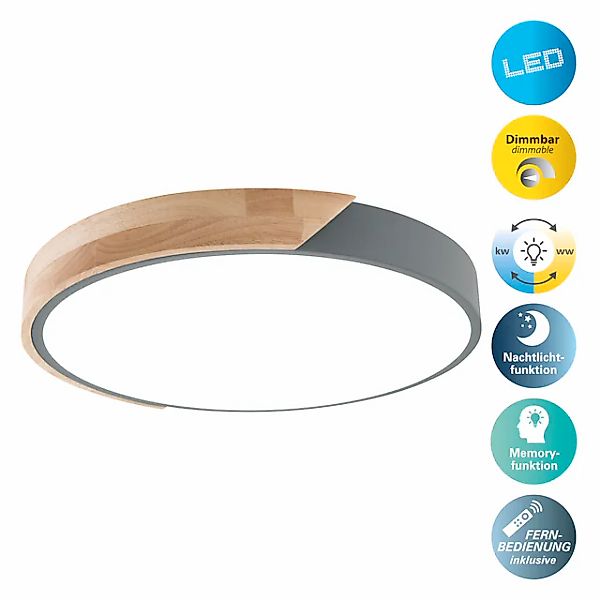 näve LED Deckenleuchte »Borneo«, 1 flammig, Leuchtmittel LED-Modul   Leucht günstig online kaufen