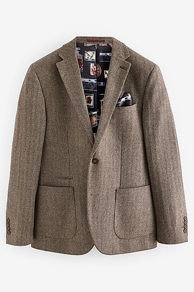Next Sakko Sakko mit Fischgrätmuster und günstig online kaufen