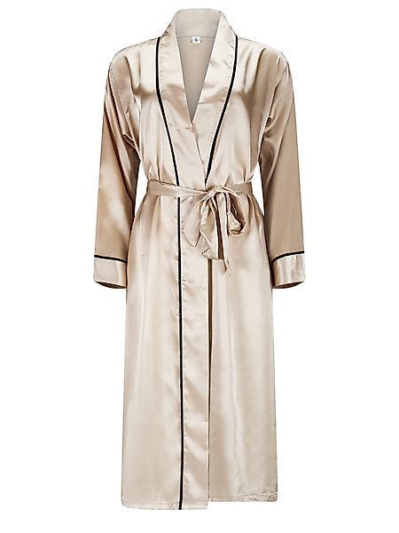 Elegant Love Morgenmantel Eleganter Satin Langarm-Pyjama günstig online kaufen
