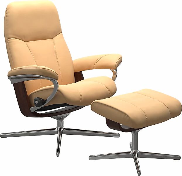 Stressless "Consul" Set, Relaxsessel mit Hocker, mit Hocker, mit Cross Base günstig online kaufen