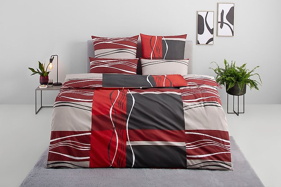 OTTO home Bettwäsche "Kelian" 3 tlg. in verschiedenen Qualitäten, gemustert günstig online kaufen