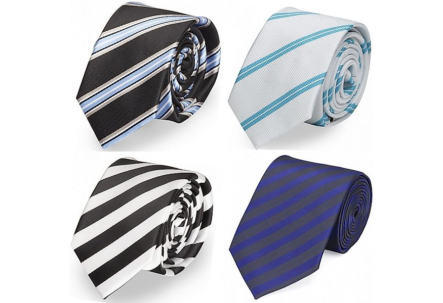 Fabio Farini Krawatte gestreifte Herren Krawatte - Tie mit Streifen in 6cm günstig online kaufen