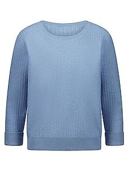 Rundhals-Pullover 3/4-Arm Peter Hahn blau günstig online kaufen
