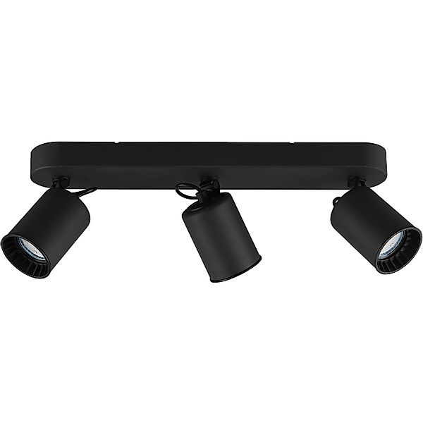 Trio Strahler Pago 3-flammig Schwarz matt 150 mm x 410 mm x 70 mm günstig online kaufen