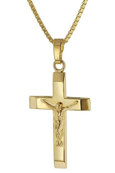trendor Kette mit Anhänger Kruzifix-Anhänger 22 mm Gold 333 mit goldplattie günstig online kaufen