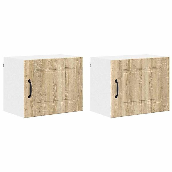 vidaXL Küchenwandschrank mit Regal 2 Stk Sonoma-Eiche 50 x 31 x 40 cm 88453 günstig online kaufen