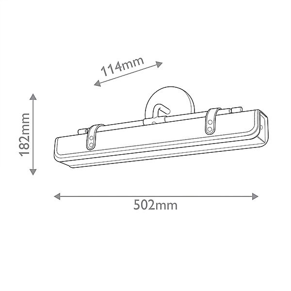 LED-Wandleuchte VALISE, schwarz/altmessing, 50 cm Kunstleder günstig online kaufen