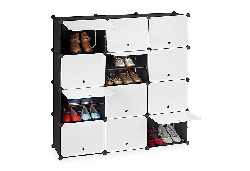 relaxdays Schuhregal Schuhschrank Stecksystem 24 Fächer günstig online kaufen