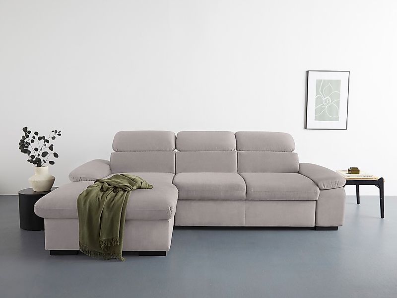 COTTA Ecksofa "Lola L-Form mit Kopfteilfunktion & Hocker", (Set, mit Hocker günstig online kaufen