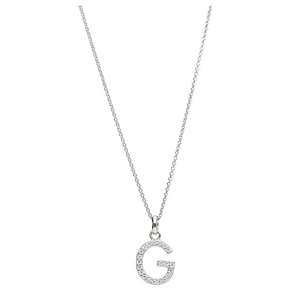 Smart Jewel Kette mit Anhänger "Buchstabe G mit Zirkonia Steine, Silber 925 günstig online kaufen