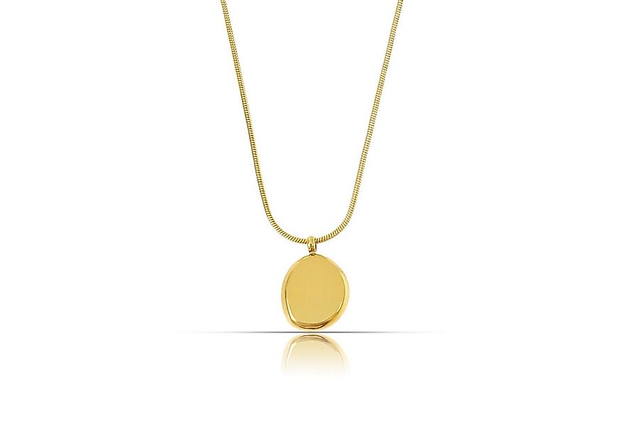 Made by Nami Kette mit Anhänger Halskette für Damen in Gold mit Rundem Coin günstig online kaufen