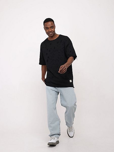 Denim House T-Shirt Oversize T-Shirt im destroyed Look Loose Fit Shirt günstig online kaufen