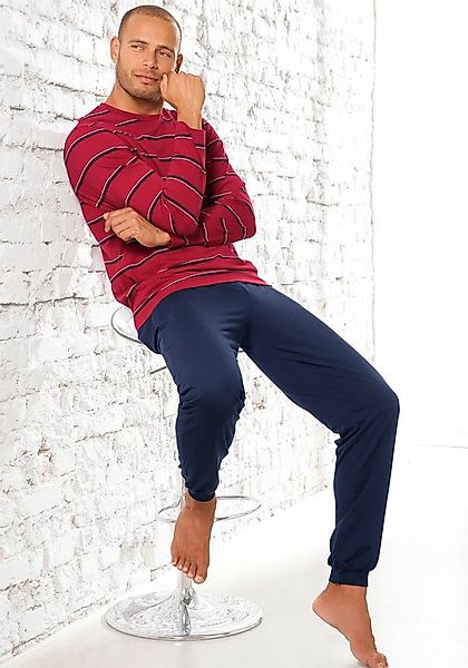 H.I.S Pyjama (2 tlg., 1 Stück) Schlafanzug mit garngefärbten Streifen günstig online kaufen