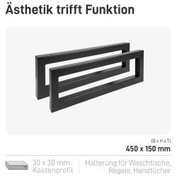 Natural Goods Berlin Wandregalhalter Wandkonsole RECHTECK, günstig online kaufen