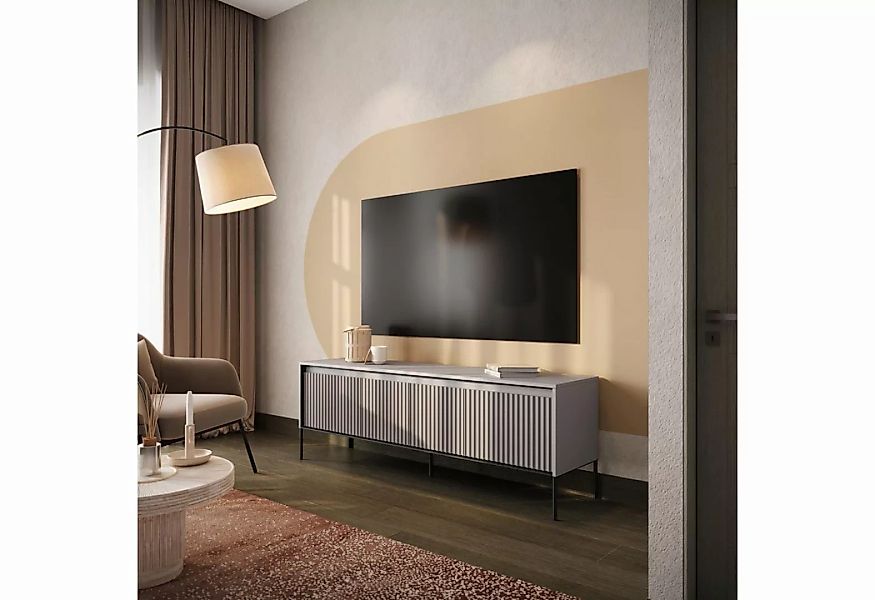 Compleo TV-Schrank FLORE mit 4 Klappen/Türen, Fronten gefräst, Breite: 167 günstig online kaufen