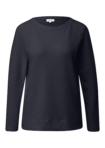 s.Oliver Longsweatshirt mit Crinkle Optik günstig online kaufen