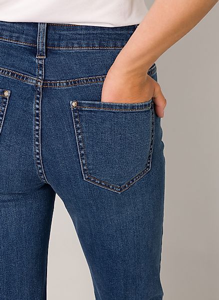 Base Level Slim-fit-Jeans "Arin" in blauer Waschung günstig online kaufen