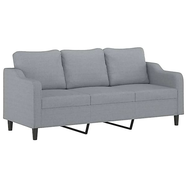 vidaXL 3-Sitzer-Sofa Hellgrau 180 cm Stoff 359367 günstig online kaufen