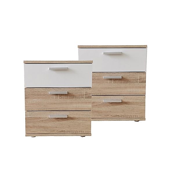 HTI-Living Nachtschrank Nachtkommode 3 Schubladen Nina günstig online kaufen