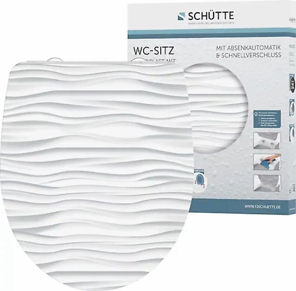 Schütte WC-Sitz "White Wave", Duroplast, mit Absenkautomatik und Schnellver günstig online kaufen