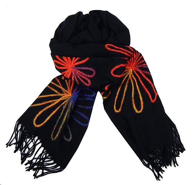 Ella Jonte Modeschal, Herbst Winterschal mit eingewebten Blumen-Motiv günstig online kaufen