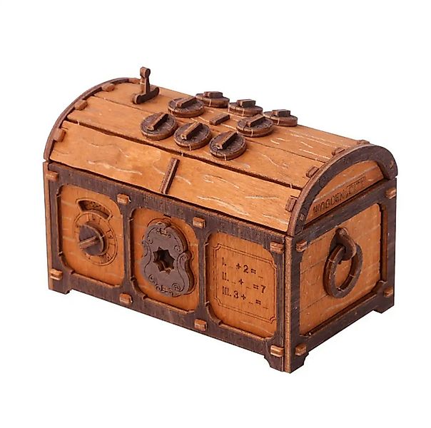 Wooden City 3D-Puzzle 3D Holz Puzzle Box Schatzkiste Escape‑Room Modell Bau günstig online kaufen