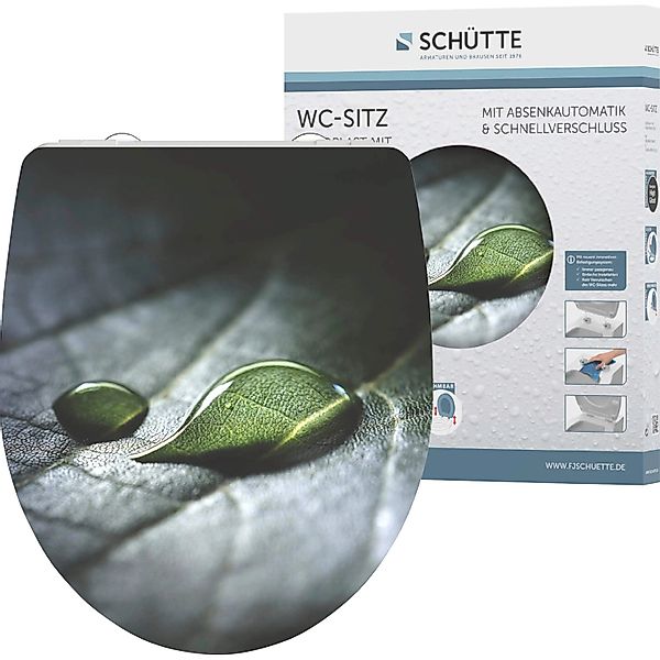 Schütte WC-Sitz Raindrop, Duroplast, mit Absenkautomatik und Schnellverschl günstig online kaufen
