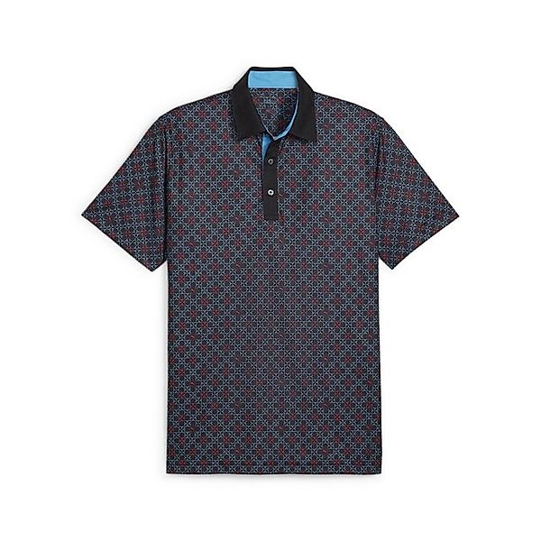 PUMA Poloshirt Puma Golf Polo Pure Monogram Schwarz/Aqua Blue Herren M günstig online kaufen