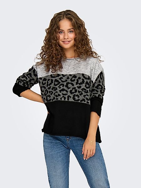 ONLY Rundhalspullover ONLJADE ANIMAL LS O-NECK günstig online kaufen