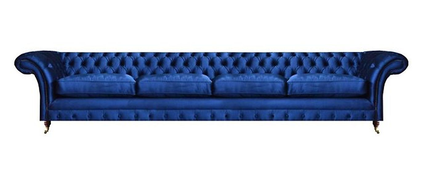 Xlmoebel Sofa Hochwertiges zeitgemäßes Sitzmöbel Viersitzer Sofa Blau Chest günstig online kaufen