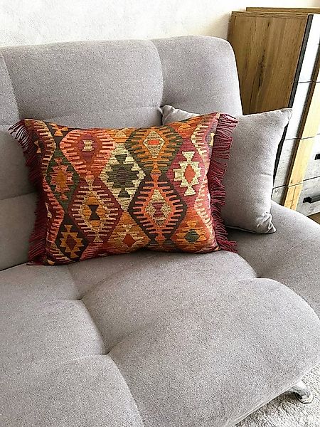 RoKo-Textilien Kissenbezug Kissenbezug »Kissenhülle mit Fransen 100% Polyes günstig online kaufen