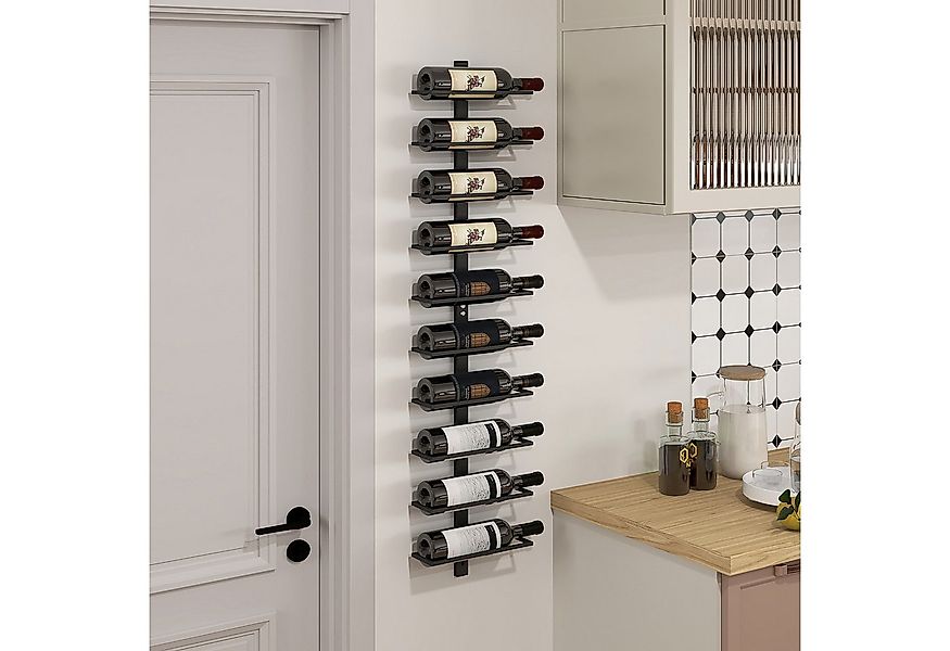 HOMCOM Weinregal Flaschenregal für 10 Weinflaschen, Flaschenhalter, Aufbewa günstig online kaufen