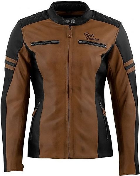 Rusty Stitches Motorradjacke Joyce Damen Motorrad Lederjacke (herausnehmbar günstig online kaufen