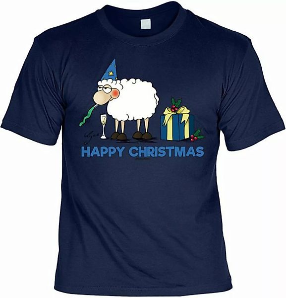 Tini - Shirts T-Shirt T-Shirt Weihnachten Comic lustiges Schaf : Happy Chri günstig online kaufen