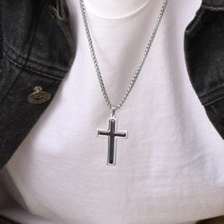 KARMA Kreuzkette Herrenkette Halskette mit Anhänger günstig online kaufen