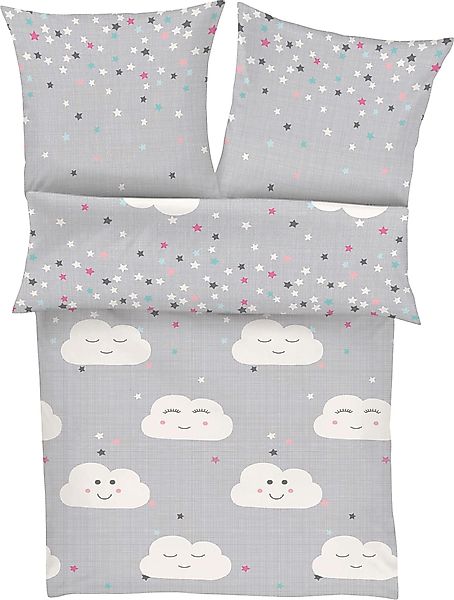 s.Oliver Junior Kinderbettwäsche Clouds mit Wolken günstig online kaufen