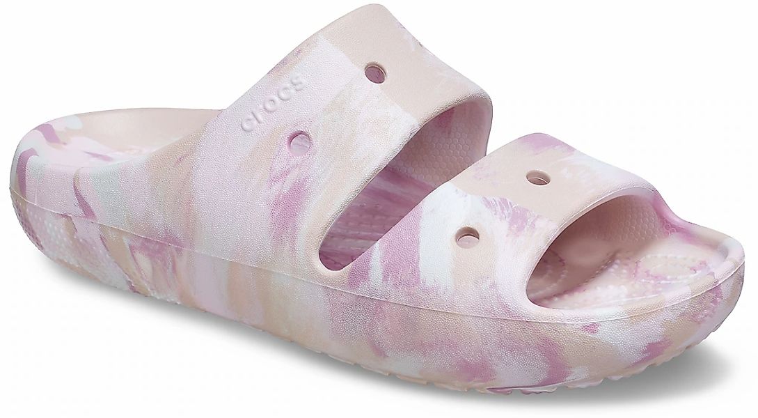 Crocs Classic Marbled Sandal Pantolette mit Tieffußbett günstig online kaufen