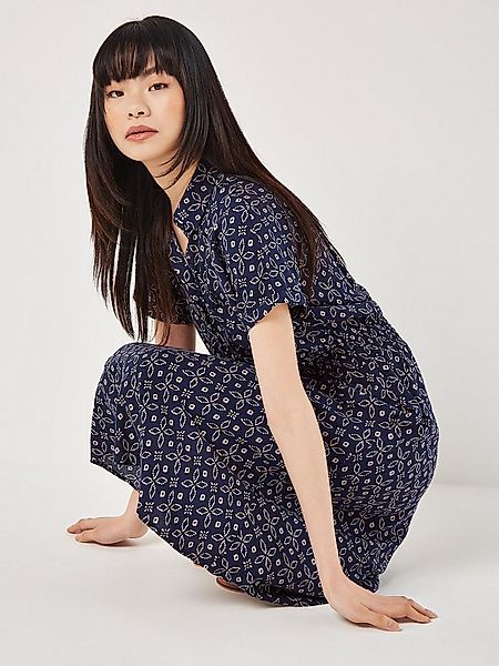 Apricot Druckkleid Batik Midikleid (1-tlg) mit Taschen günstig online kaufen