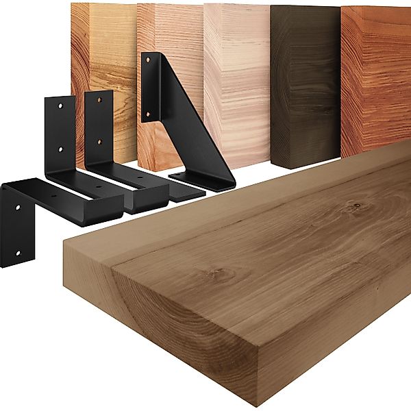 LAMO Manufaktur Wandregal Holz Gerade Regal günstig online kaufen
