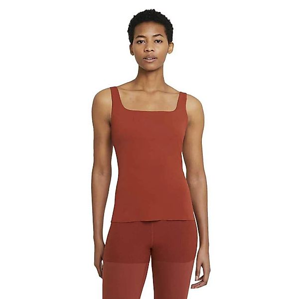 Nike Yoga Luxe Ärmelloses T-shirt L Rugged Orange / Light Sienna günstig online kaufen