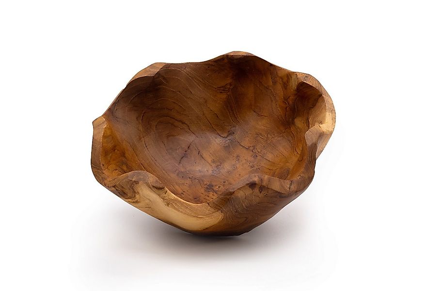 Bali-Homedecor Dekoschale Mittlere, glatte Obstschale aus Teakholz- 21x9cm günstig online kaufen