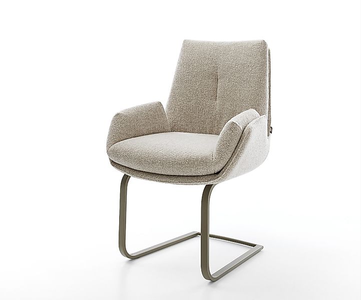 Freischwinger Clea-Flex Webstoff Soft Beige Freischwinger flach Effektfinis günstig online kaufen